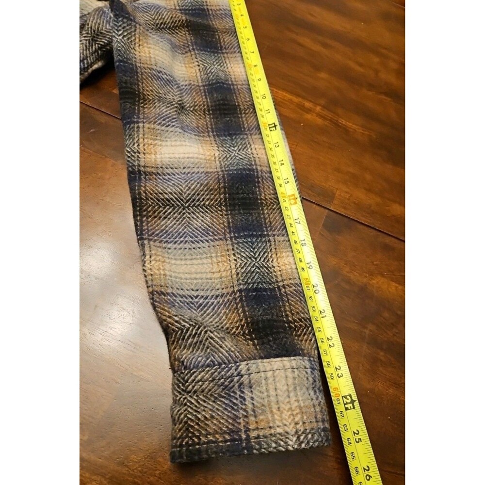 Men's Sonoma Heavyweight Flannel Herringbone Long Sleeve Button Down Size Large - Picture 9 of 9